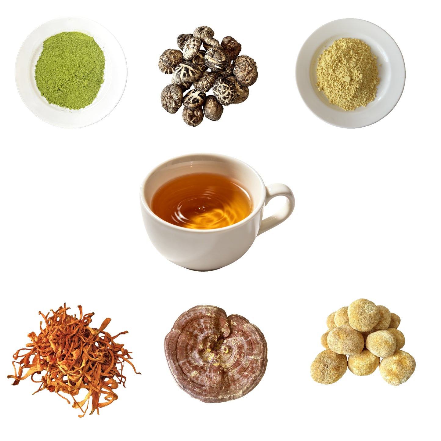Superfood 6 in 1 mushroom extract blend powder 20% Beta Glucan/ Pesticide Residue Free