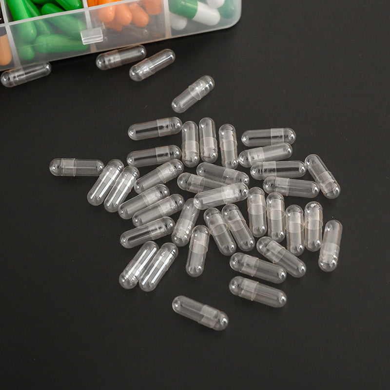Bulk Size 0 Empty Capsules - Clear Gelatin Capsules ,