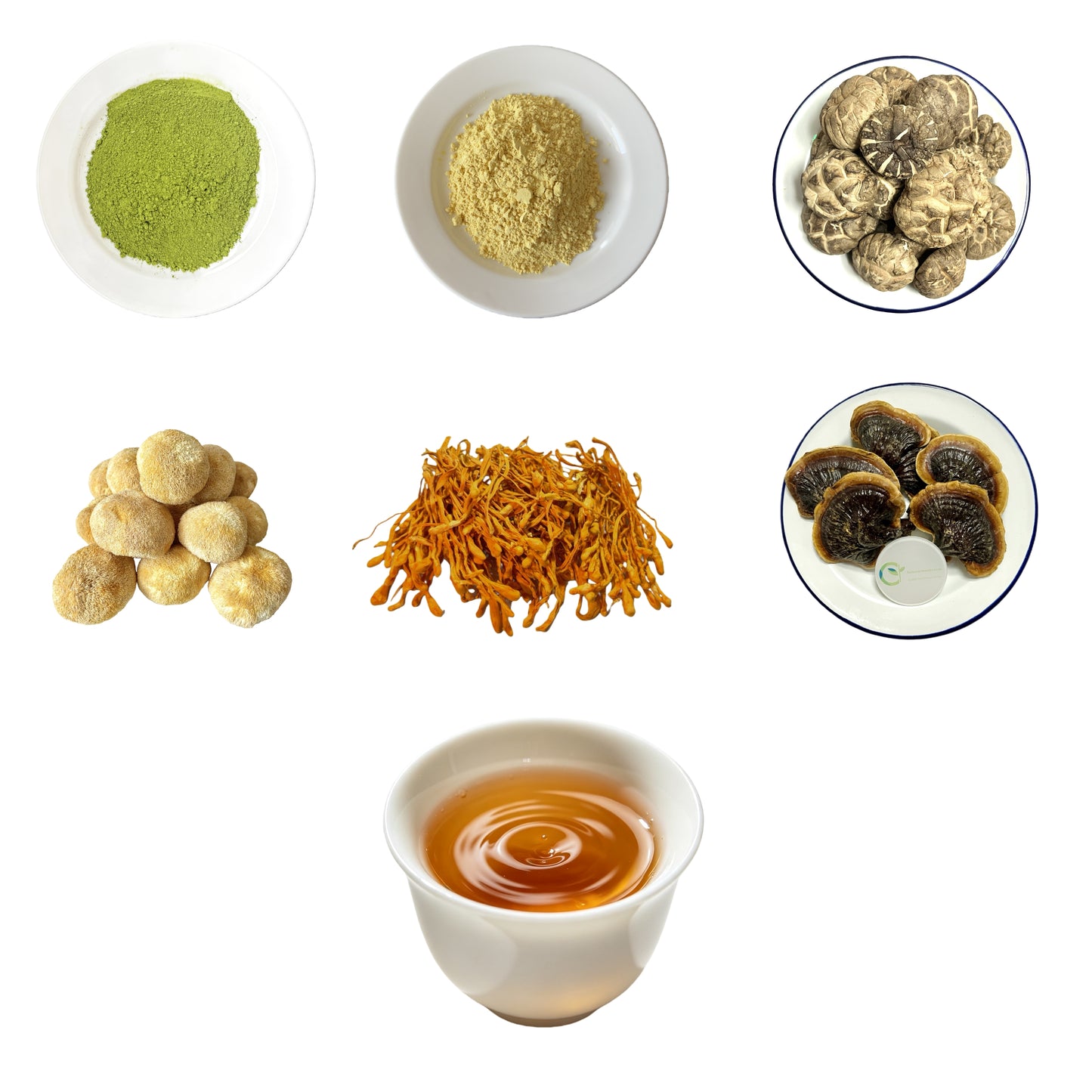 Superfood 6 in 1 mushroom extract blend powder 20% Beta Glucan/ Pesticide Residue Free