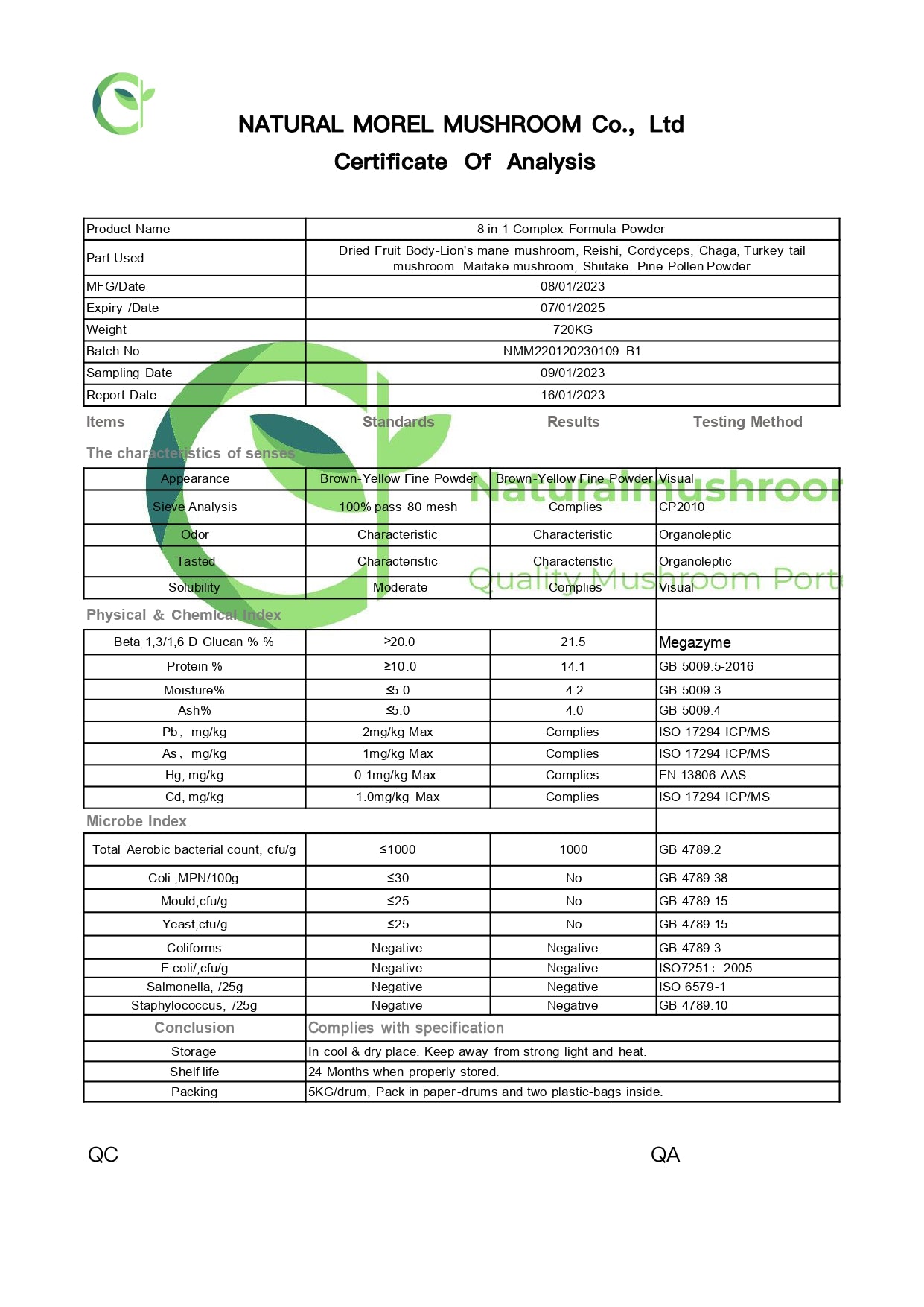 Superfood 8 in 1 Supplement 10x Stronger Powerful Mushroom Extract With Pine Pollen powder / Pesticide Residue Free